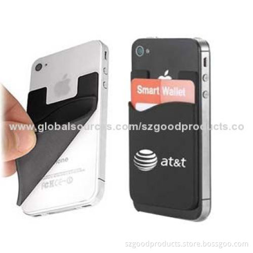 Silicone smart wallet for promotion/silicone phone wallet/credit card holder for mobile phone